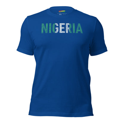 NIGERIA National Flag Inspired Word Cluster Short-Sleeve Unisex T-Shirt