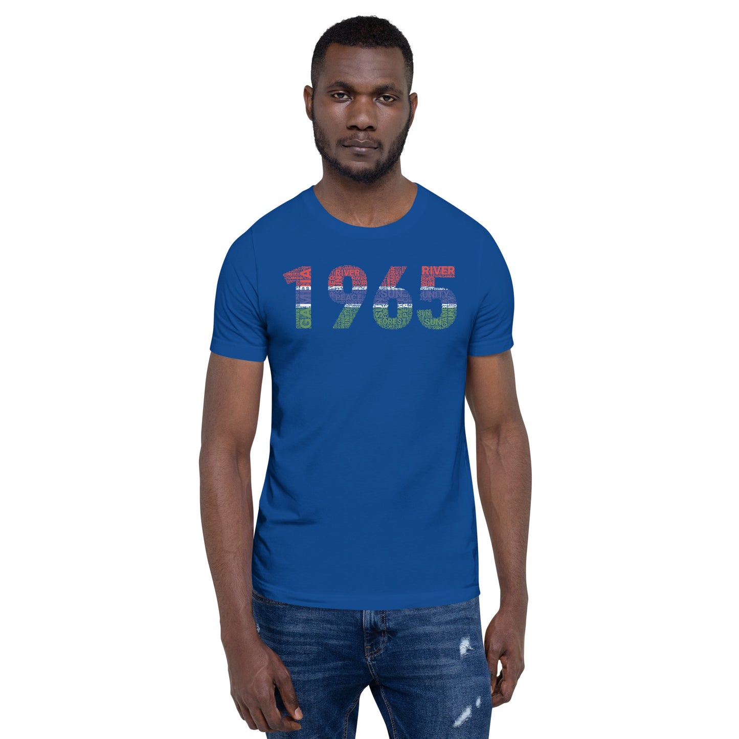 GAMBIA Independence Year Inspired Word Cluster Short-sleeve unisex t-shirt