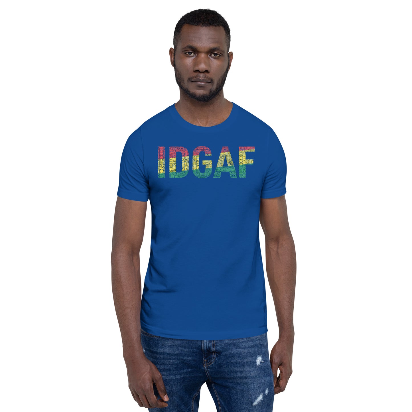 "IDGAF" Pan-African Colored Short-Sleeve Unisex T-Shirt