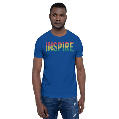 "INSPIRE" Pan-African Color Word Cluster Short-Sleeve Unisex T-Shirt