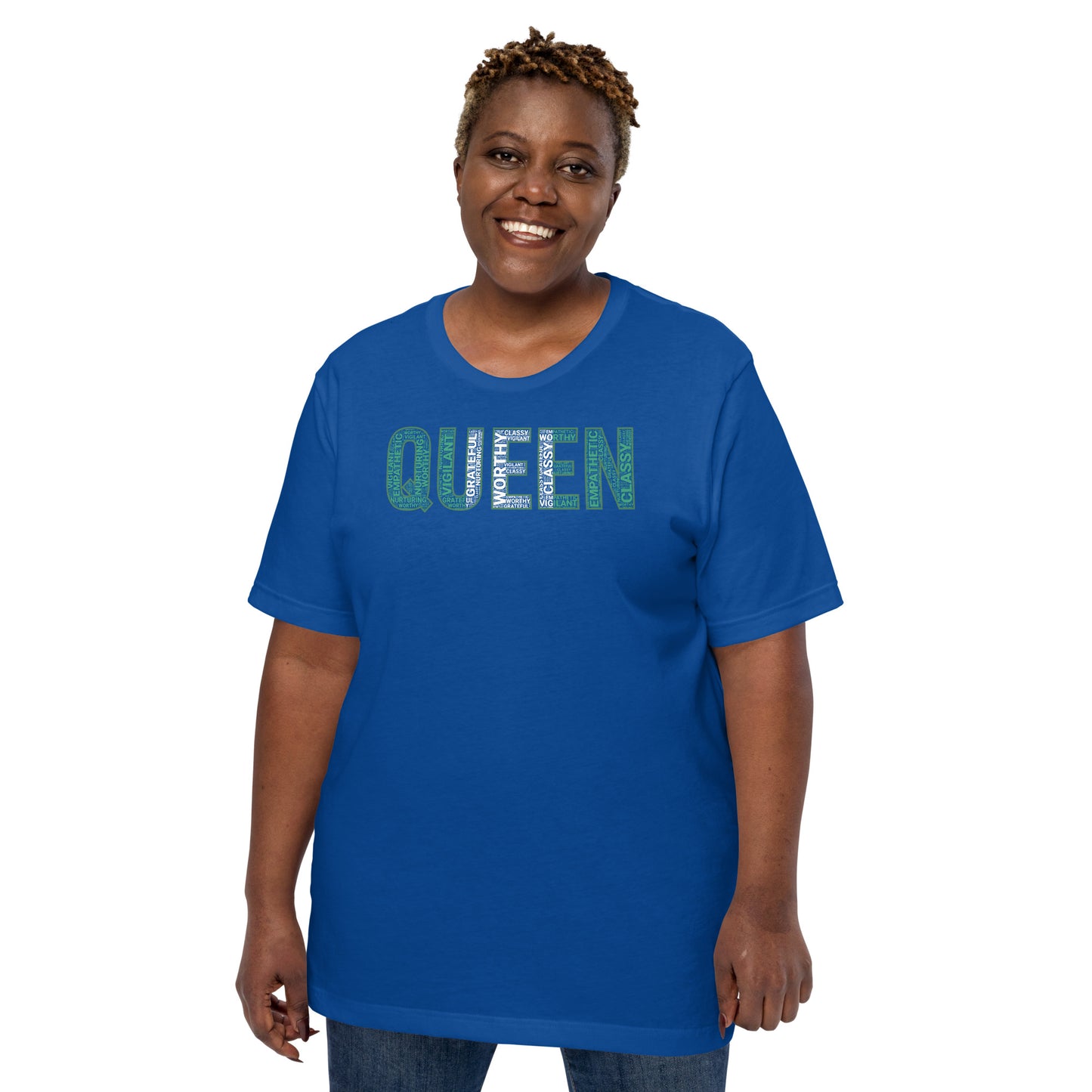 QUEEN Nigerian Inspired Word Cluster Unisex t-shirt