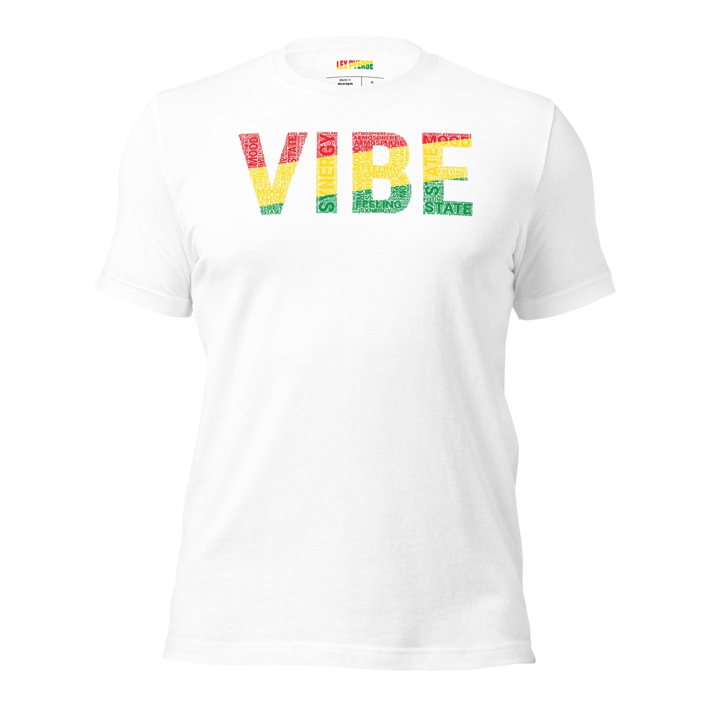 "VIBE"  Pan-African Colored Word Cluster Short-Sleeve Unisex T-Shirt