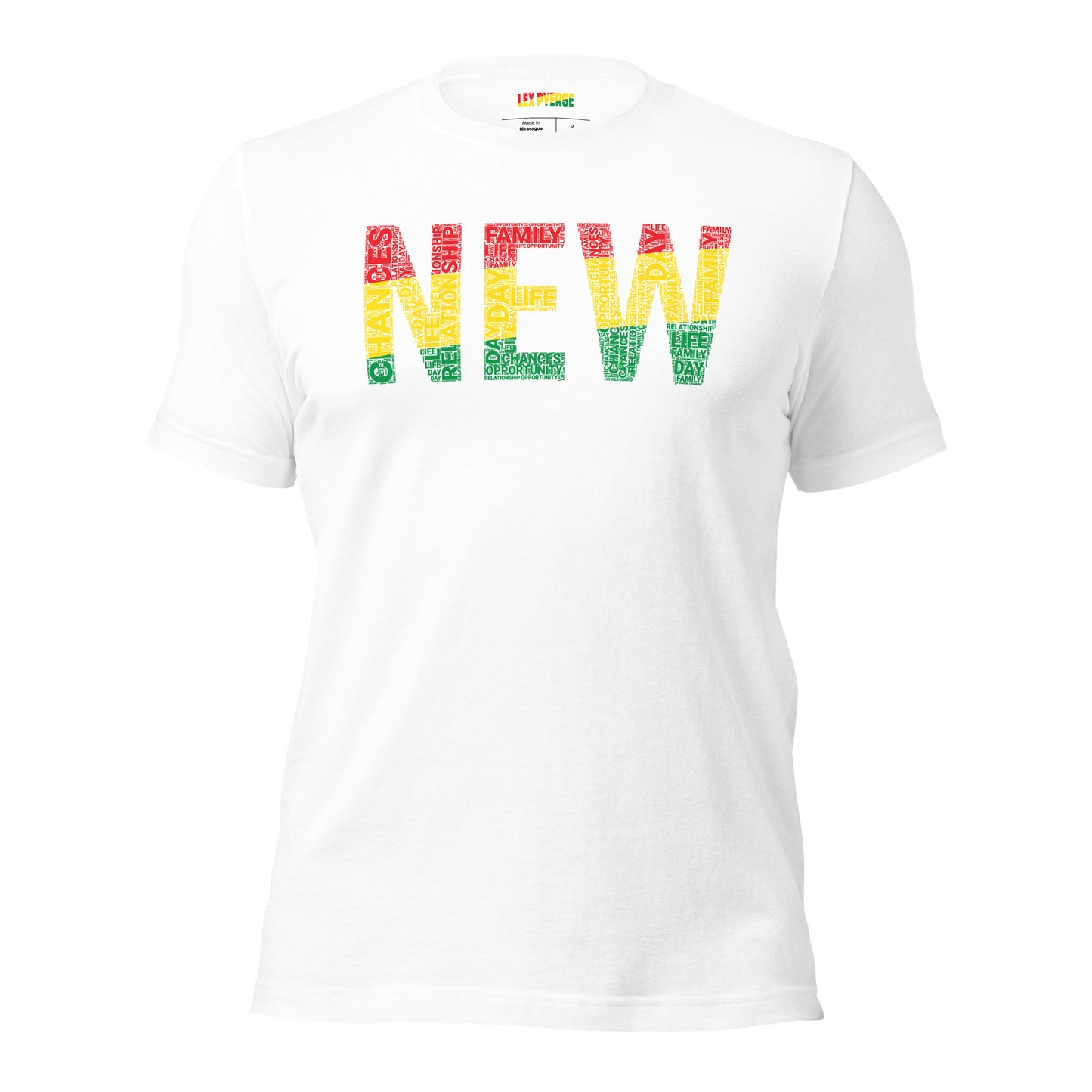 "NEW"  Pan-African Colored Word Cluster Short-Sleeve Unisex T-Shirt