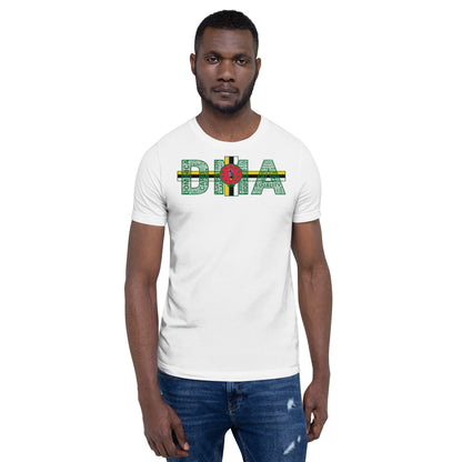 DOMINICA DMA Word Cluster Unisex t-shirt