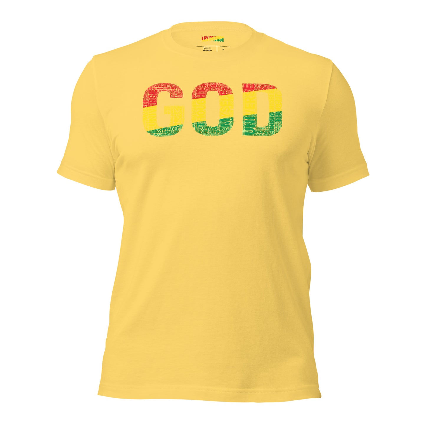 "GOD"  Pan-African Colored Word Cluster Short-Sleeve Unisex T-Shirt