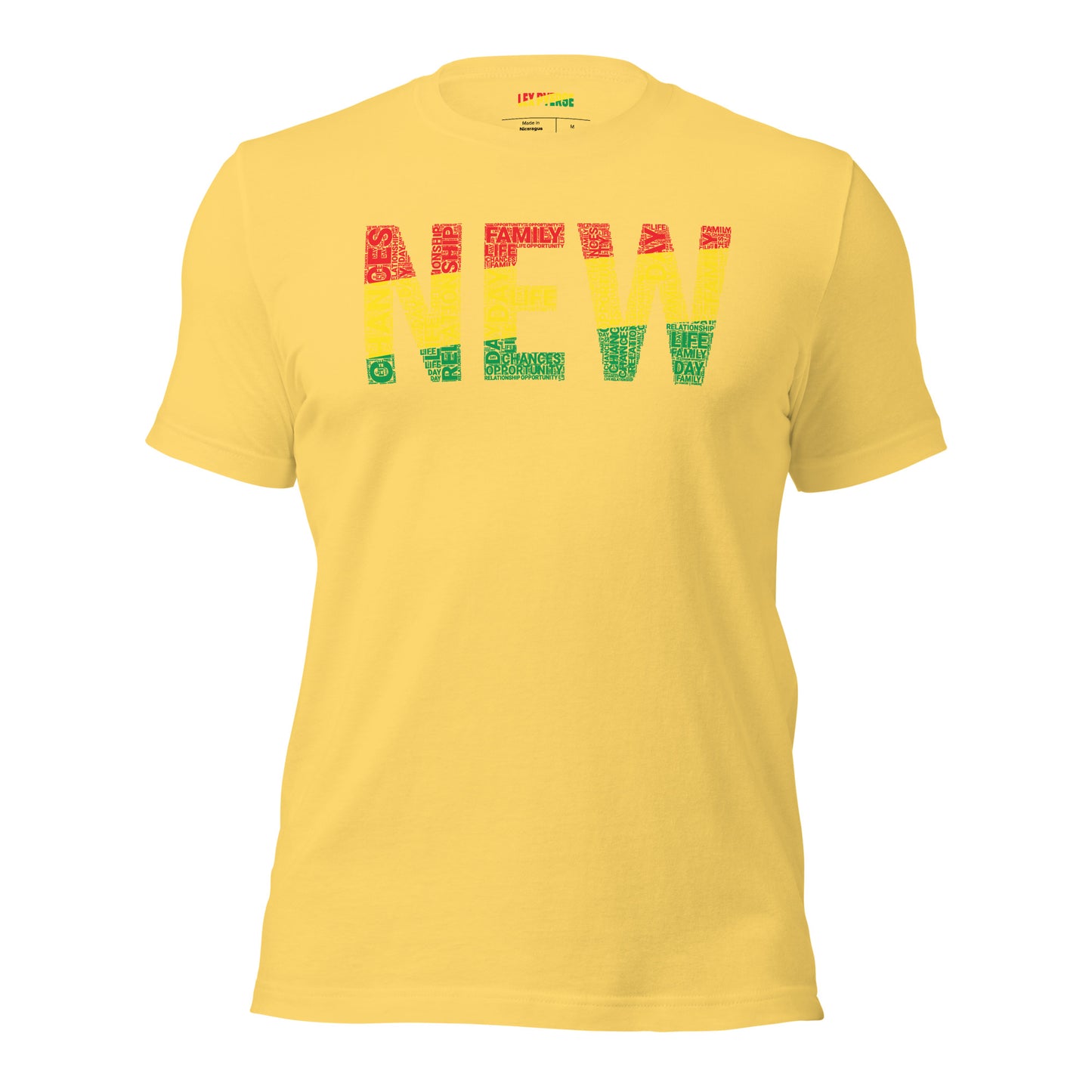 "NEW"  Pan-African Colored Word Cluster Short-Sleeve Unisex T-Shirt