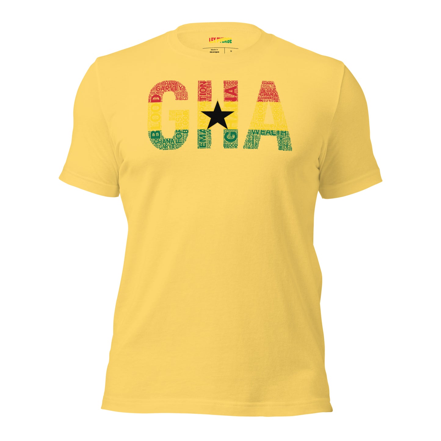 GHANA Abbreviated National Flag Inspired Word Cluster Short-Sleeve Unisex T-Shirt