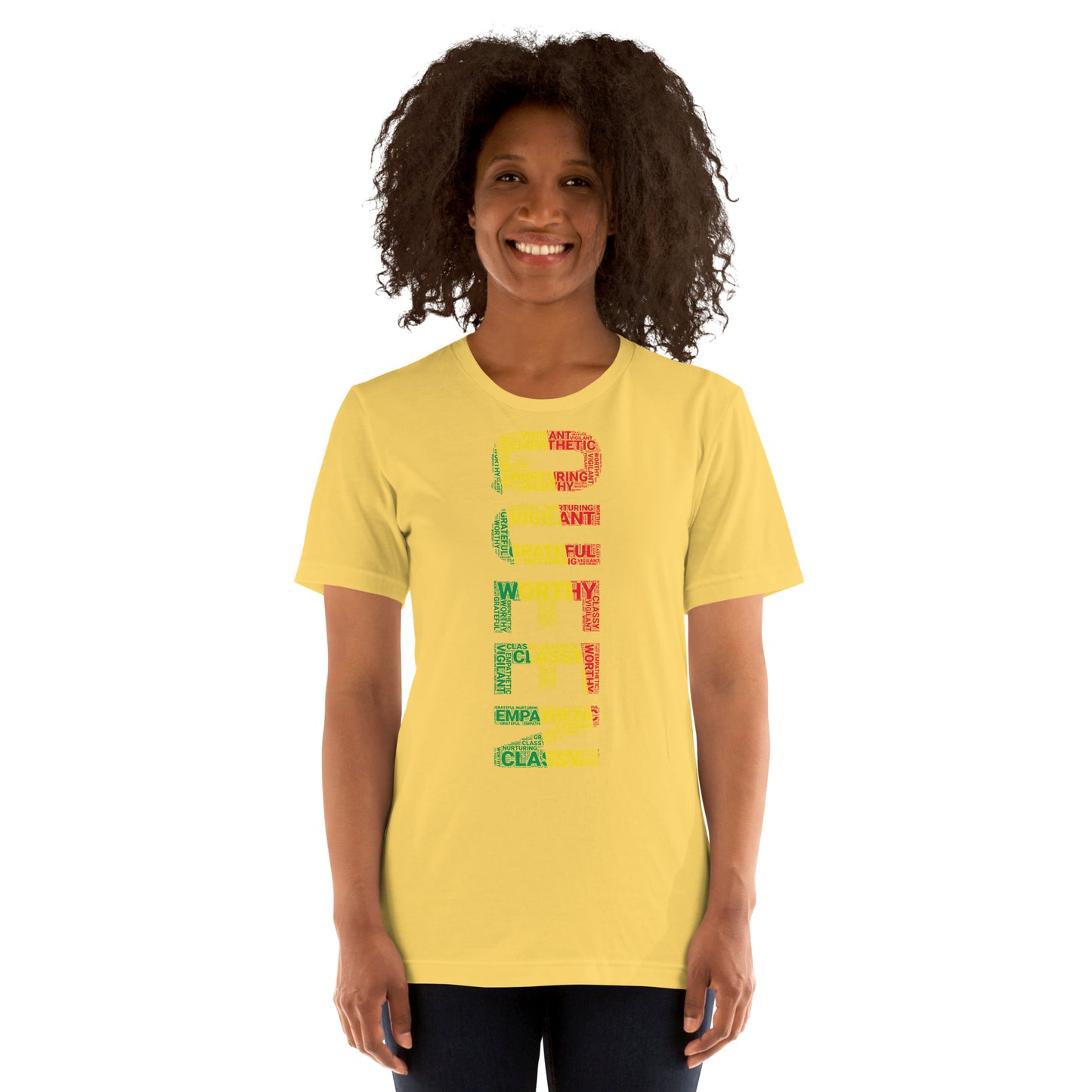 QUEEN (Vertical) Pan African Inspired Short-Sleeve Unisex T-Shirt