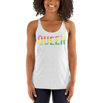 QUEEN Word Cluster Women's Racerback Tank