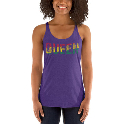 QUEEN Word Cluster Women's Racerback Tank