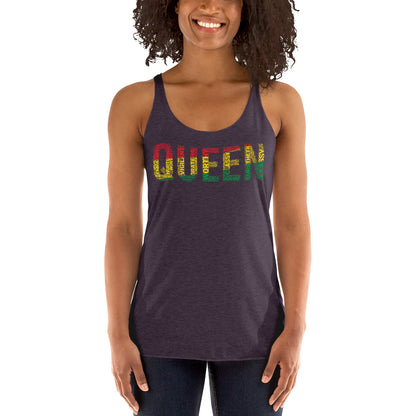 QUEEN Word Cluster Women's Racerback Tank