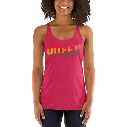 QUEEN Word Cluster Women's Racerback Tank