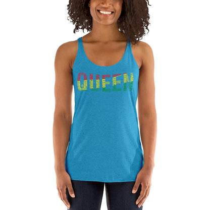 QUEEN Word Cluster Women's Racerback Tank