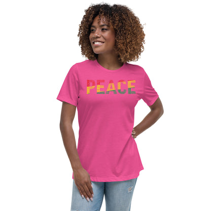 PEACE Word Cluster Women's Relaxed T-Shirt