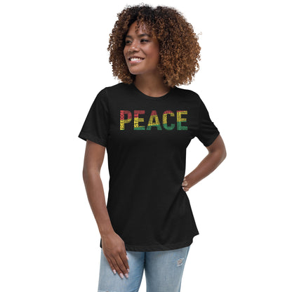 PEACE Word Cluster Women's Relaxed T-Shirt