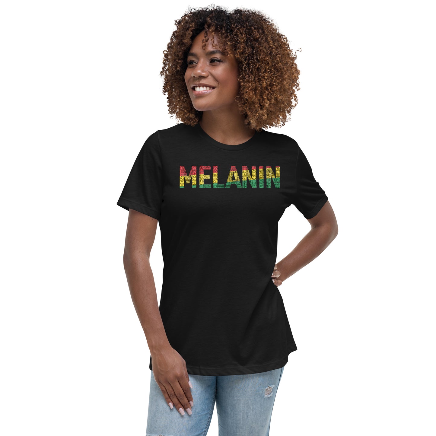 MELANIN (HORTIZONAL) Women's short sleeve t-shirt