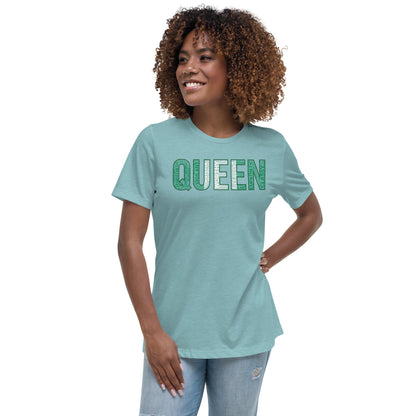 QUEEN Nigerian Inspired Word Cluster Women's Relaxed T-Shirt