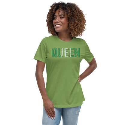 QUEEN Nigerian Inspired Word Cluster Women's Relaxed T-Shirt