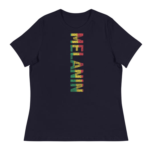 MELANIN (VERTICAL) Women's short sleeve t-shirt