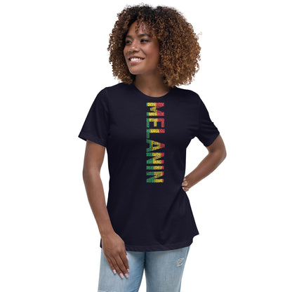 MELANIN (VERTICAL) Women's short sleeve t-shirt