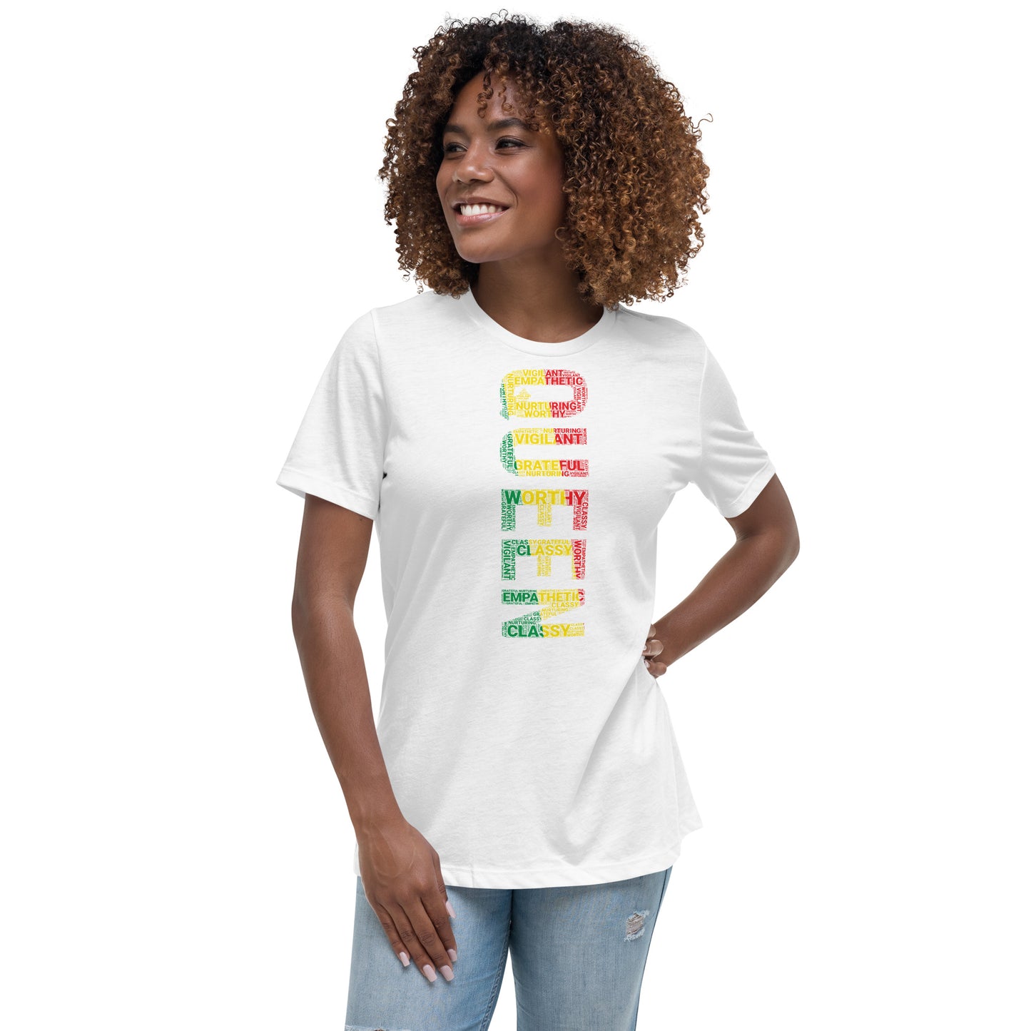 QUEEN Pan African Inspired (Vertical) Women's short sleeve t-shirt