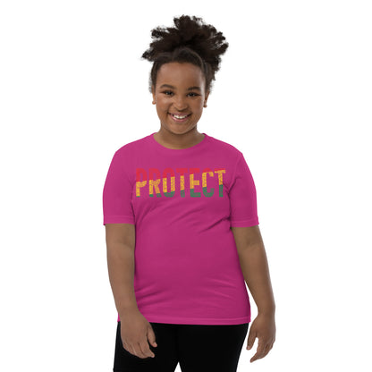 "PROTECT"  Pan-African Word Cluster Youth Short Sleeve T-Shirt