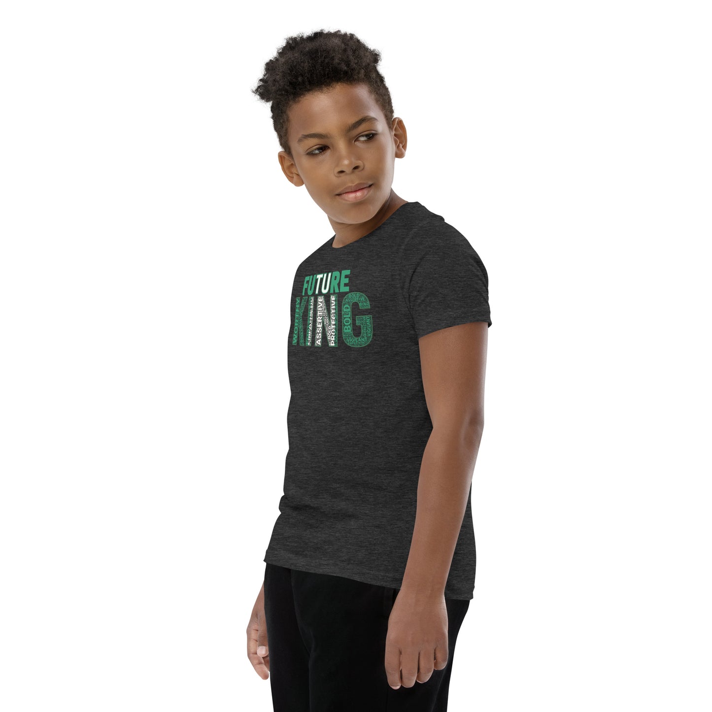 FUTURE KING Nigerian Inspired Word Cluster Youth Short Sleeve T-Shirt