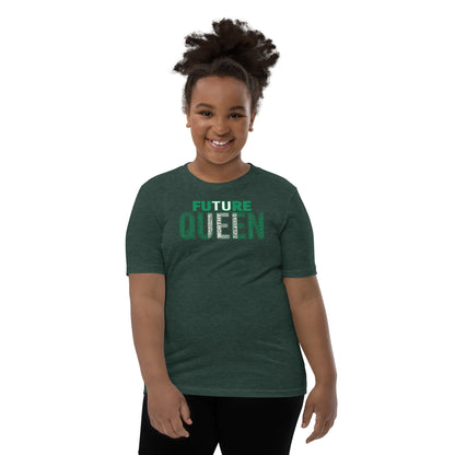 FUTURE QUEEN Nigerian Inspired Word Cluster Youth Short Sleeve T-Shirt