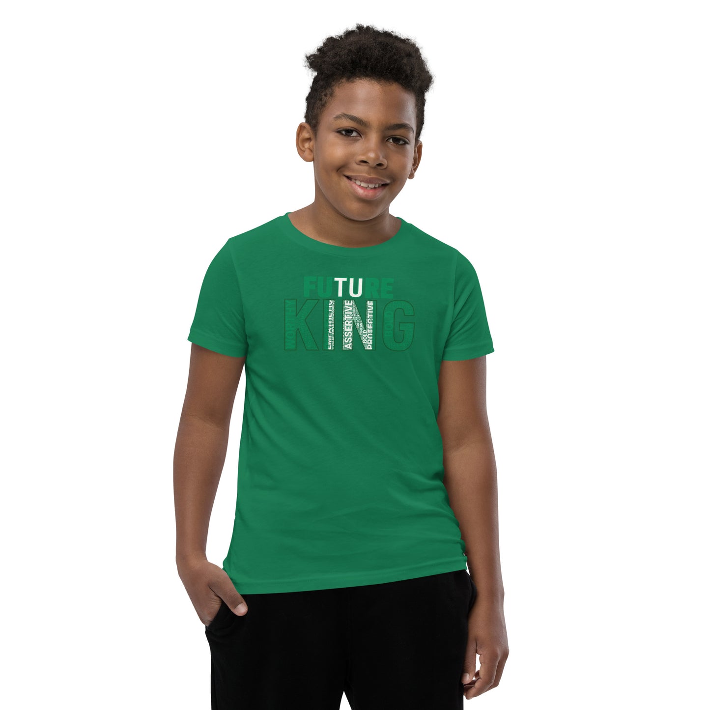 FUTURE KING Nigerian Inspired Word Cluster Youth Short Sleeve T-Shirt