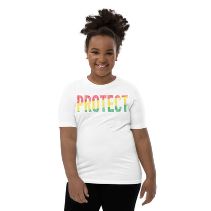 "PROTECT"  Pan-African Word Cluster Youth Short Sleeve T-Shirt