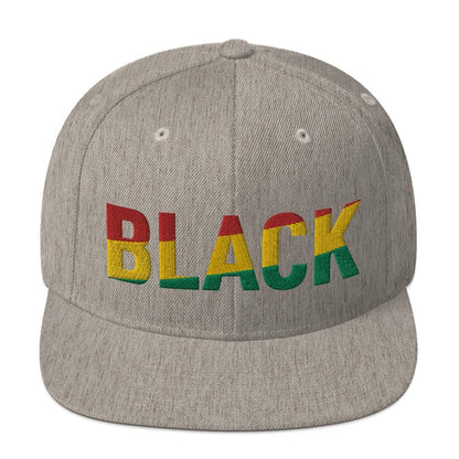 BLACK Snapback Hat with Pan-African Colors - pyerses-bookstore-and-clothing.myshopify.com