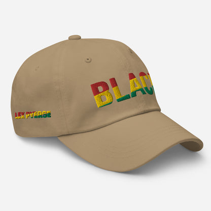 BLACK Embroidery Dad hat