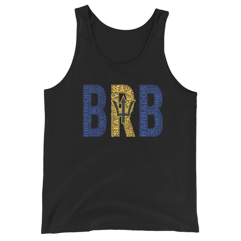 Barbados BRB National Flag Inspired Unisex Tank Top