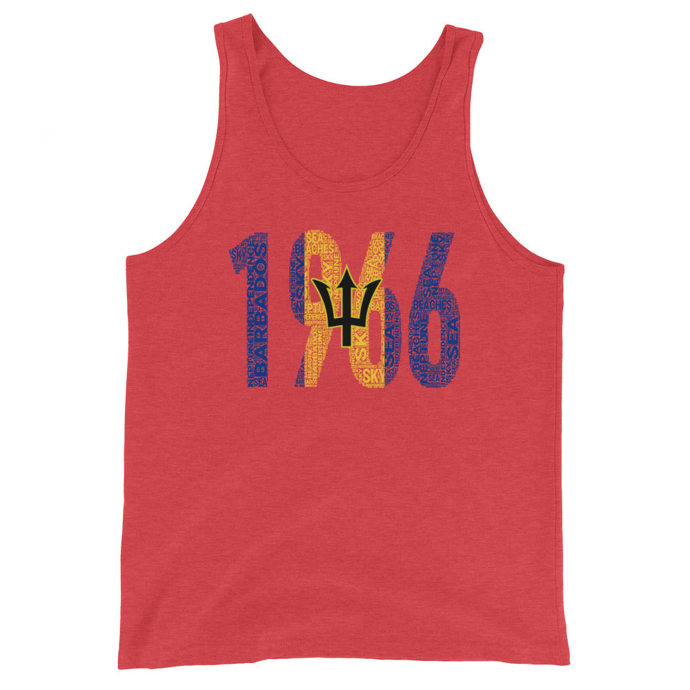 Barbados 1966 Independence Year Inspired Unisex Tank Top