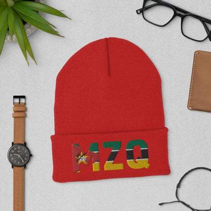 MOZAMBIQUE MODERN FLAG INSPIRED Cuffed Beanie - pyerses-bookstore-and-clothing.myshopify.com