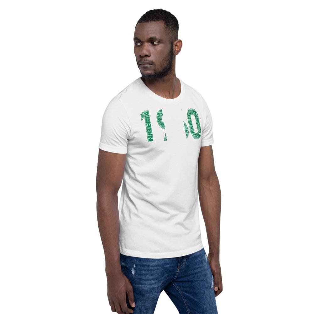 1960 Nigeria Independence Year Word Cluster Tee Short-Sleeve Unisex T-Shirt - pyerses-bookstore-and-clothing.myshopify.com