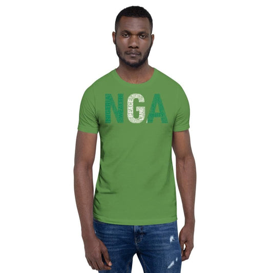 NIGERIA NGA Modern Flag Inspired Short-Sleeve Unisex T-Shirt - pyerses-bookstore-and-clothing.myshopify.com