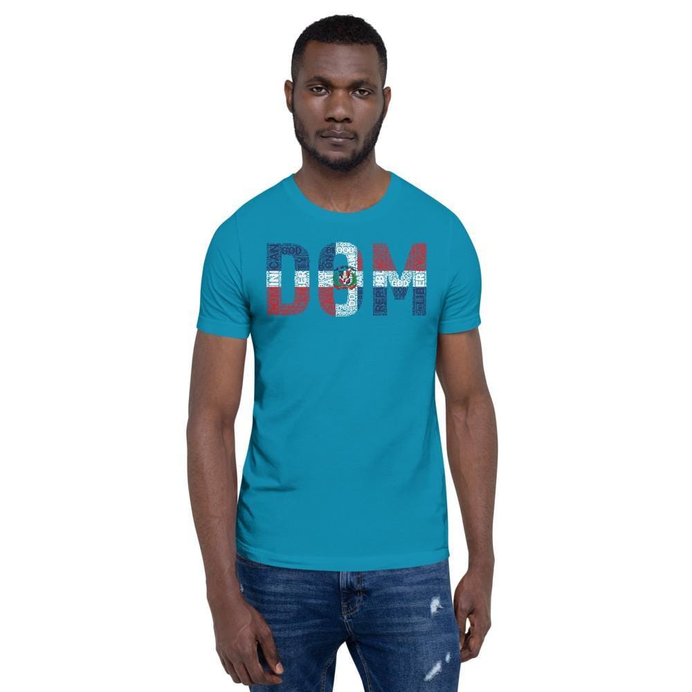 DOMINICAN REPUBLIC National Flag Inspired Short-Sleeve Unisex T-Shirt - pyerses-bookstore-and-clothing.myshopify.com