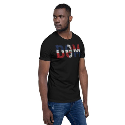 DOMINICAN REPUBLIC National Flag Inspired Short-Sleeve Unisex T-Shirt - pyerses-bookstore-and-clothing.myshopify.com