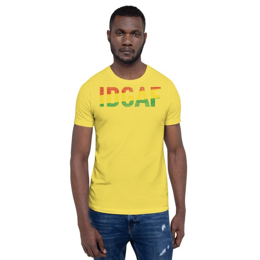 "IDGAF" Pan-African Colored Short-Sleeve Unisex T-Shirt