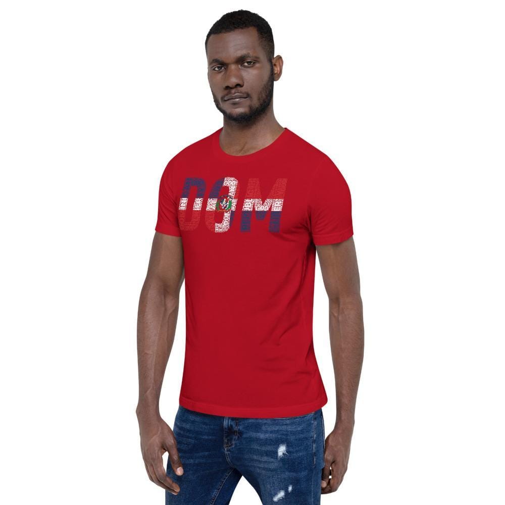 DOMINICAN REPUBLIC National Flag Inspired Short-Sleeve Unisex T-Shirt - pyerses-bookstore-and-clothing.myshopify.com