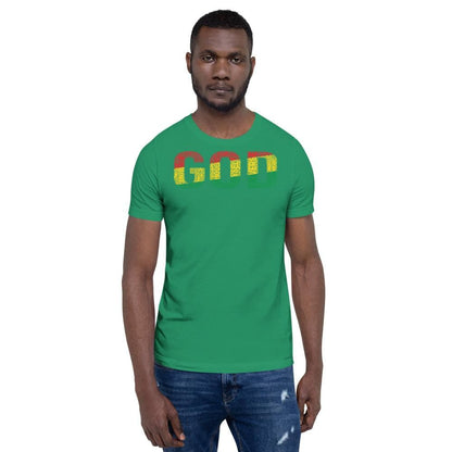 "GOD"  Pan-African Colored Word Cluster Short-Sleeve Unisex T-Shirt