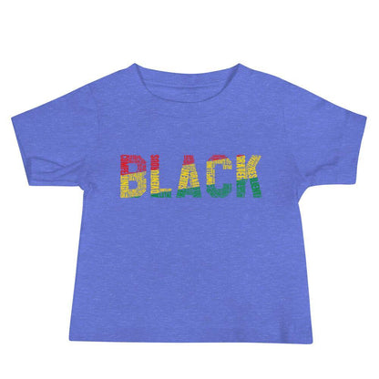"BLACK" Word Cluster Baby Jersey Short Sleeve Tee