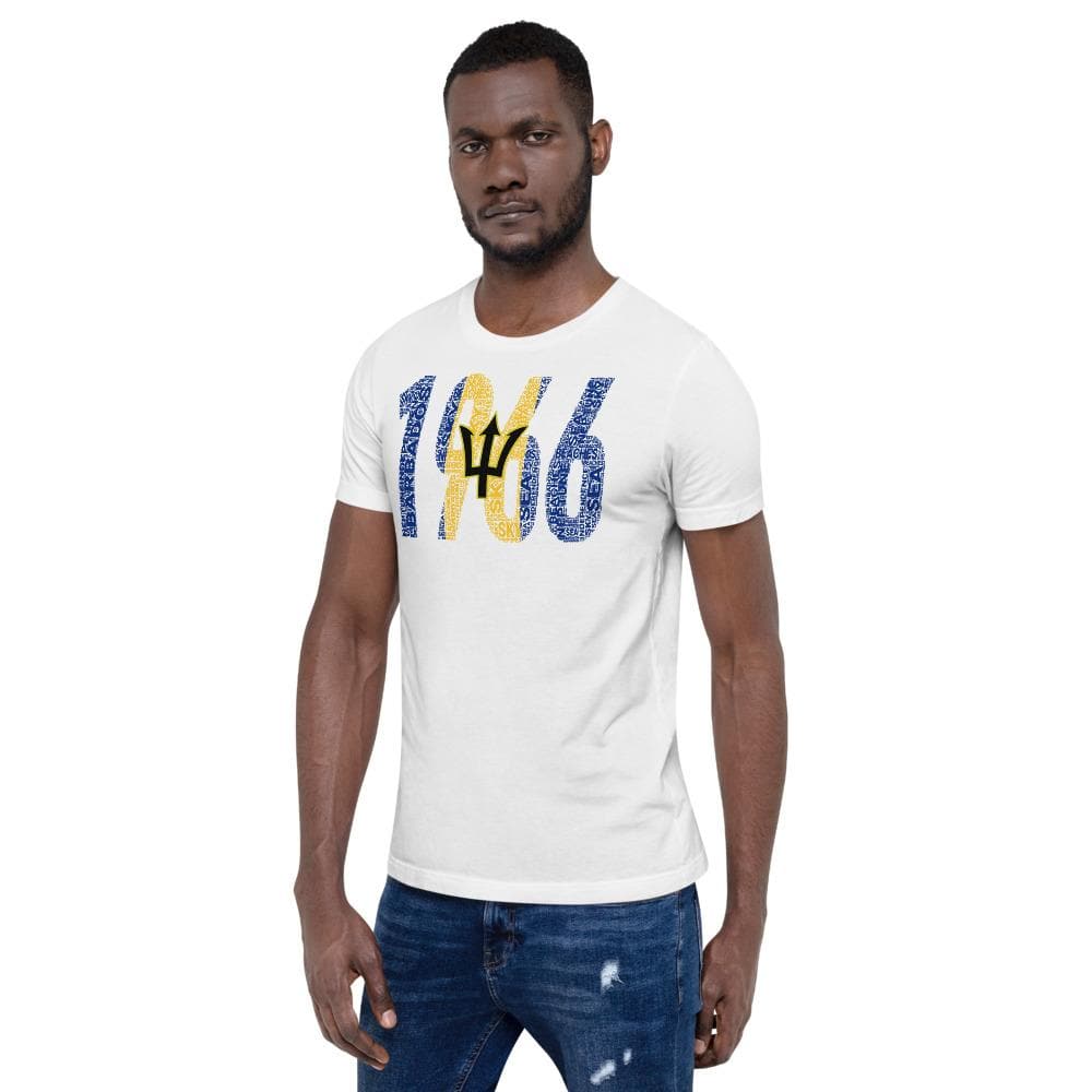 BARBADOS INDEPENDENCE National Flag Inspired Short-Sleeve Unisex T-Shirt - pyerses-bookstore-and-clothing.myshopify.com