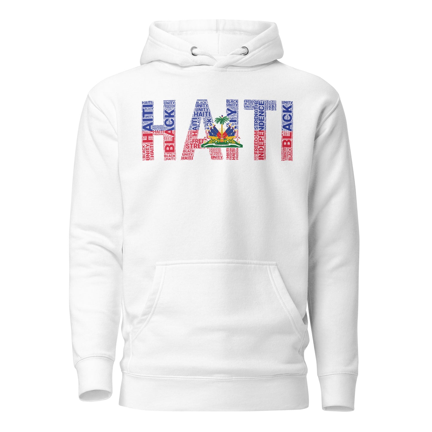 HAITI NATIONAL FLAG INSPIRED WORD CLUSTER Unisex Hoodie