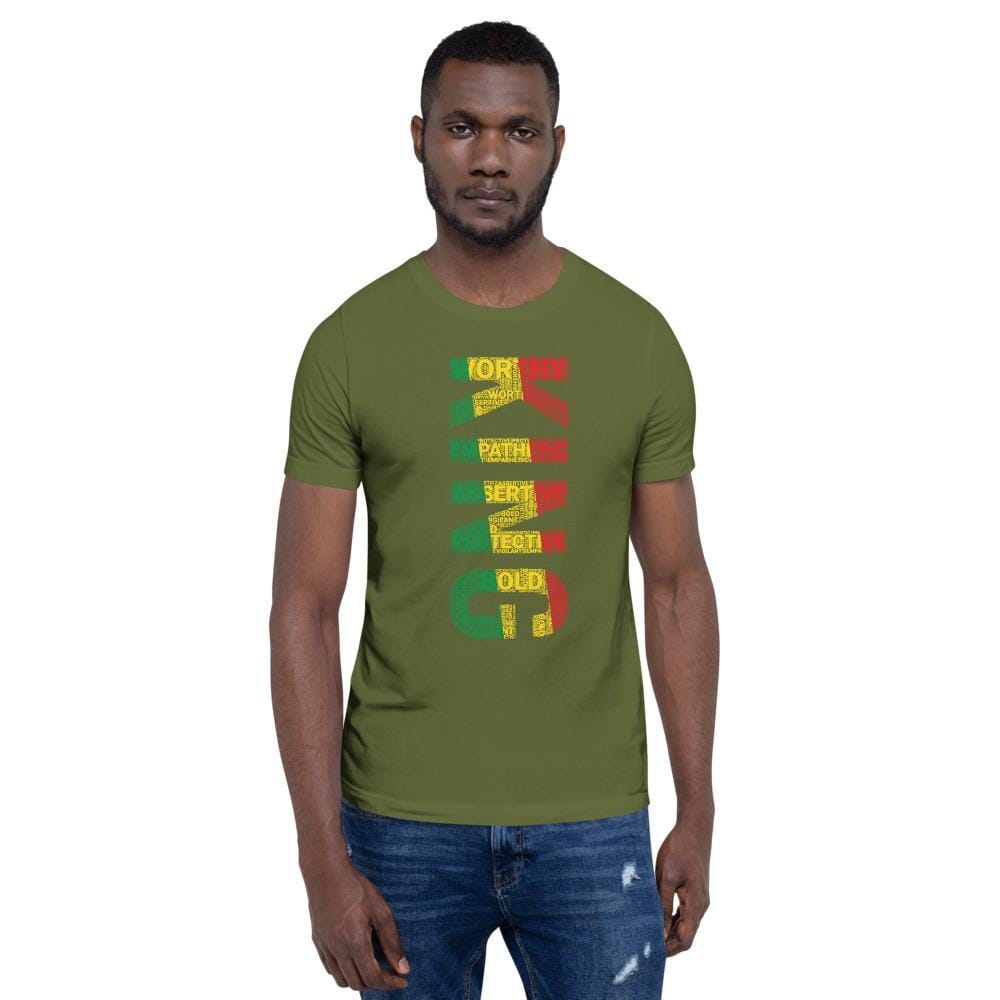 KING (VERTICAL) Pan African Inspired Short-Sleeve Unisex T-Shirt