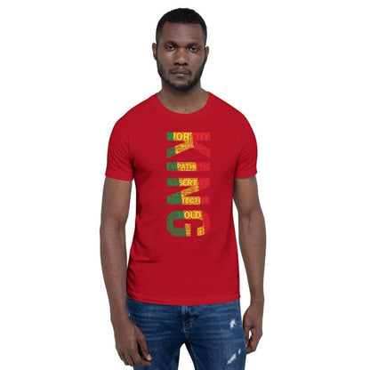 KING (VERTICAL) Pan African Inspired Short-Sleeve Unisex T-Shirt