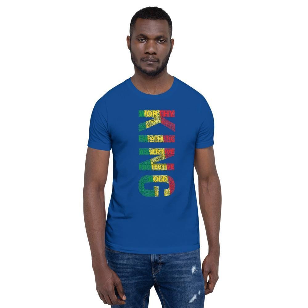 KING (VERTICAL) Pan African Inspired Short-Sleeve Unisex T-Shirt