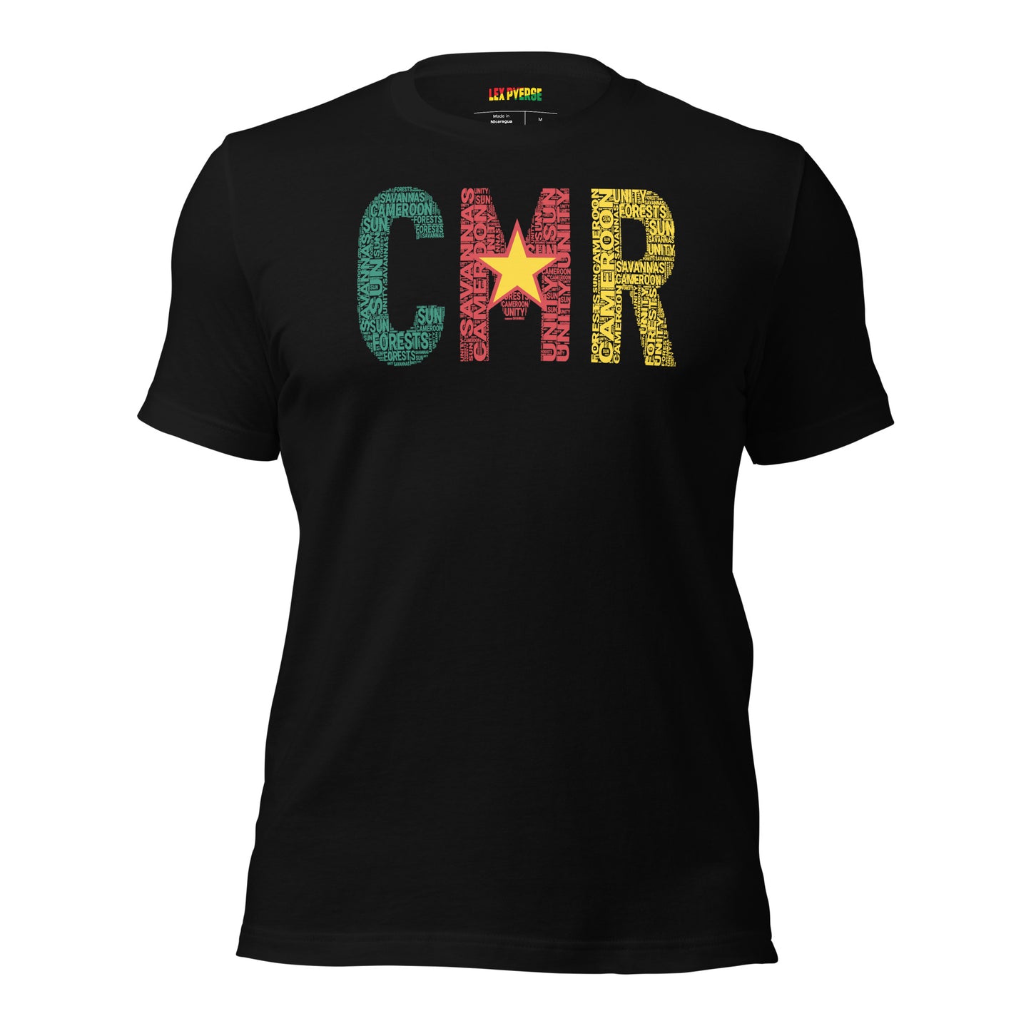 Cameroon CMR Inspired Word Cluster Unisex t-shirt