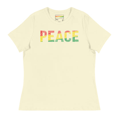 PEACE Word Cluster Women's Relaxed T-Shirt
